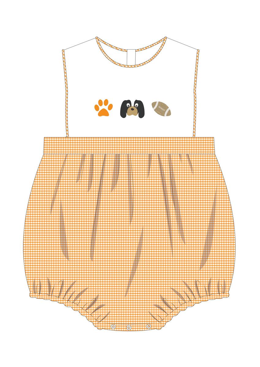 Orange Smokey French Knot Boys Bubble
