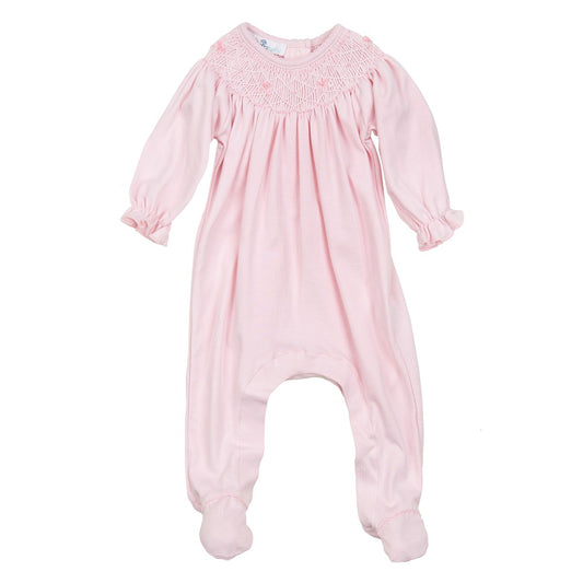 Amelia's Classics Pink Solid Bishop Footie