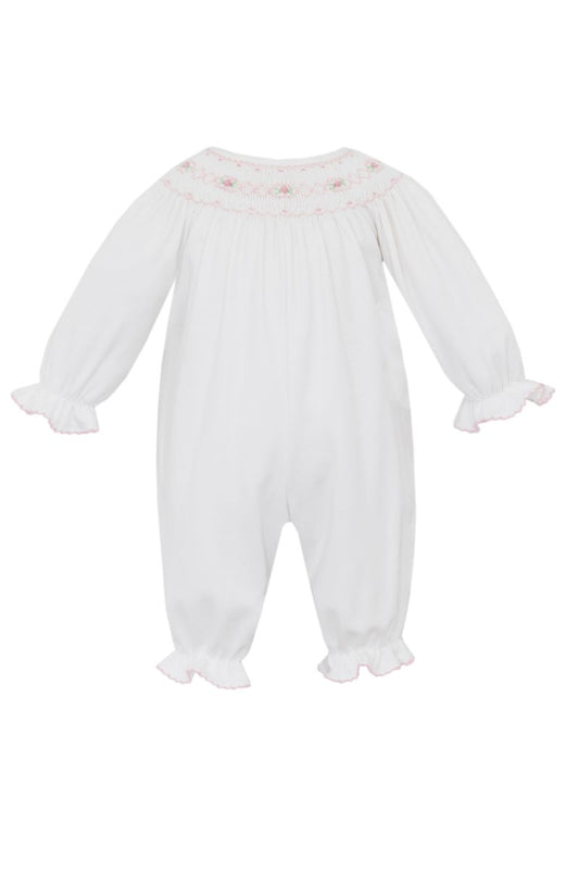 SOPHIE - White knit long bishop romper