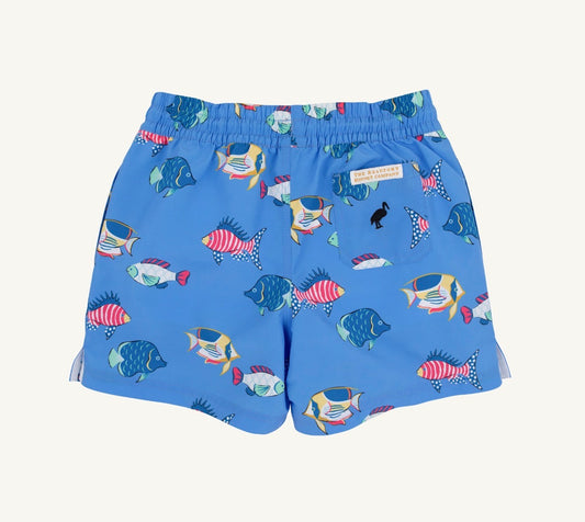 Tortola Swim Trunks- Here Fishy Fishy/Newport Night