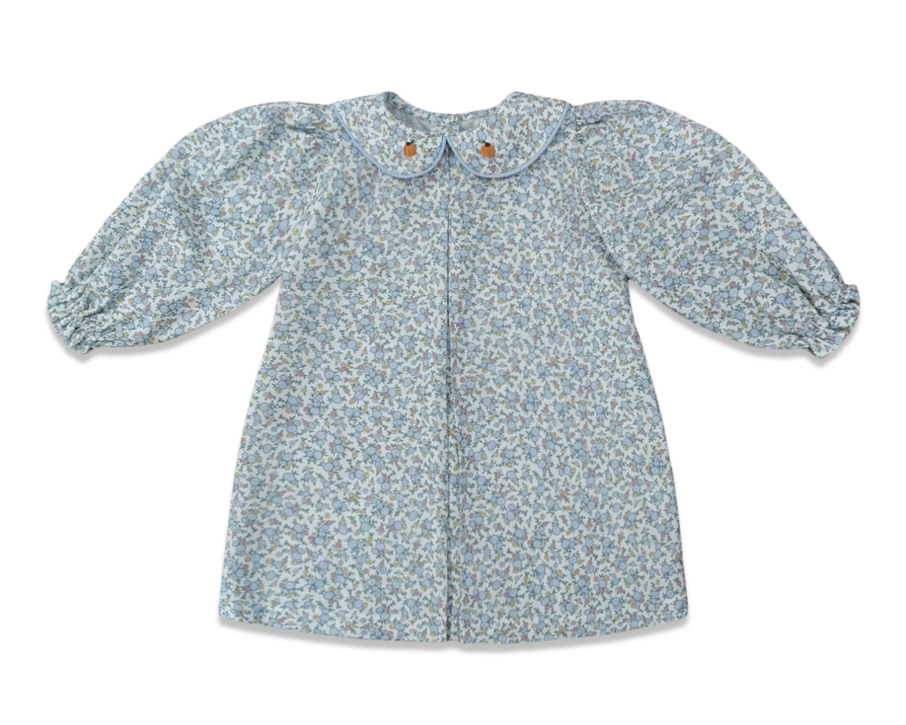 Long Sleeve Floral Pumpkin Collar Dress