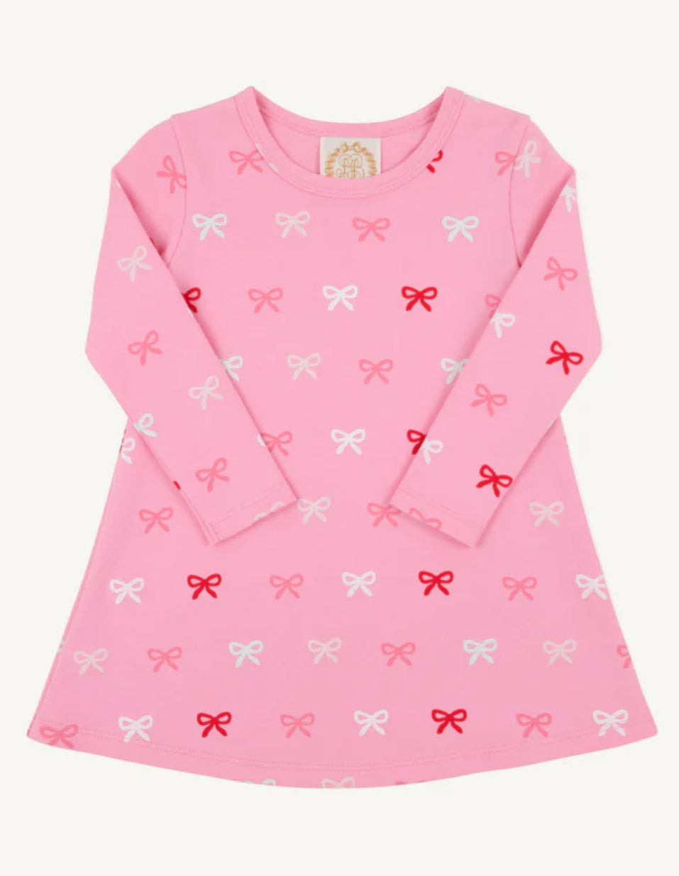 Long Sleeve Polly Play Dress-Bitty Bows