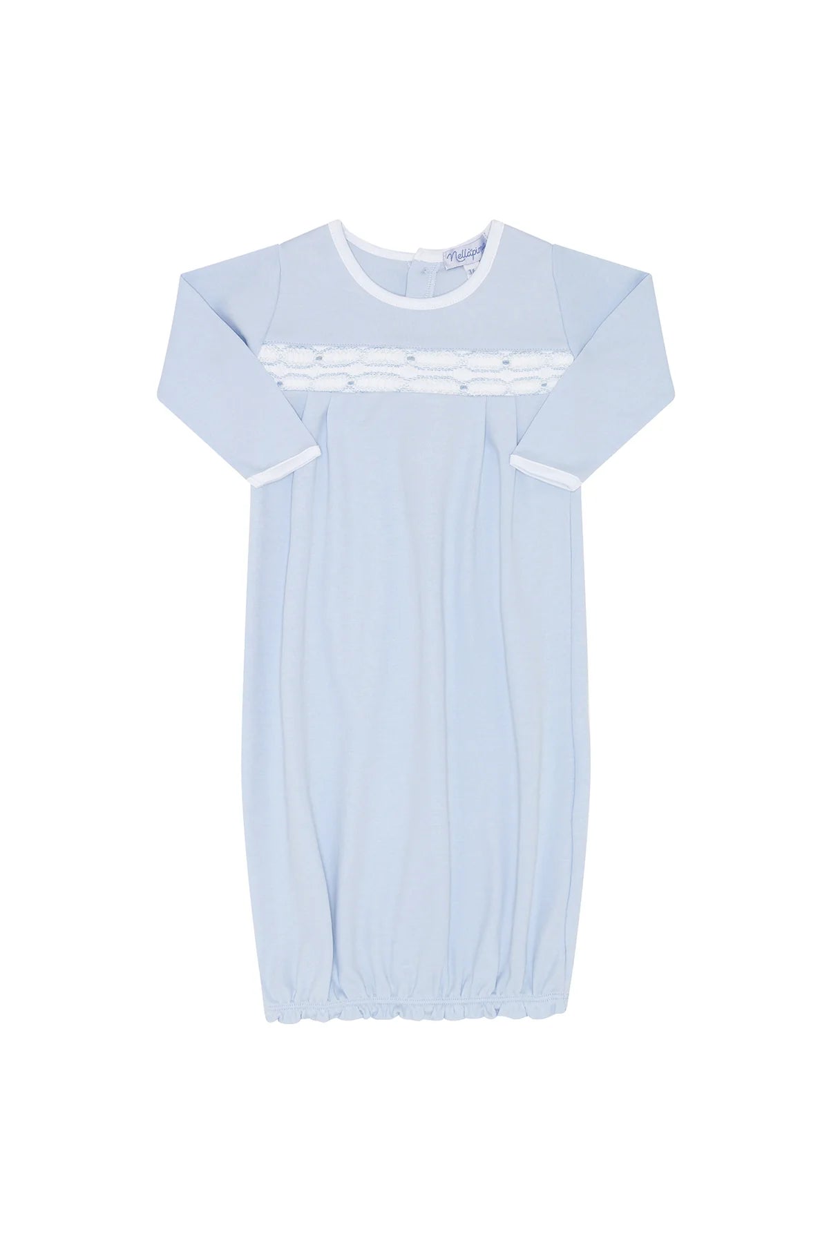 Signature Smocked Boys Gown - Blue
