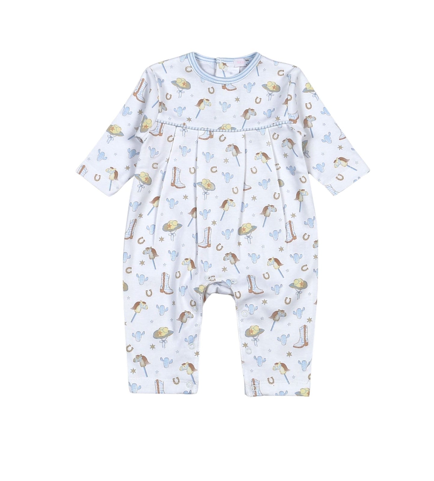 Howdy Baby Pima Playsuit - Blue