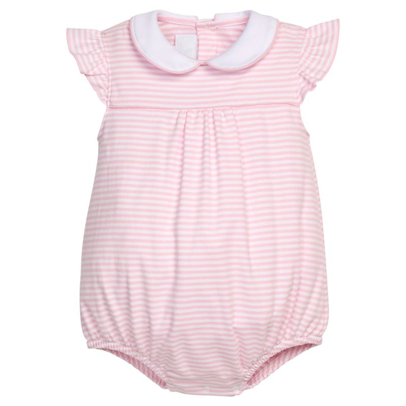 Angel Sleeve Peter Pan Bubble - Light Pink Stripe