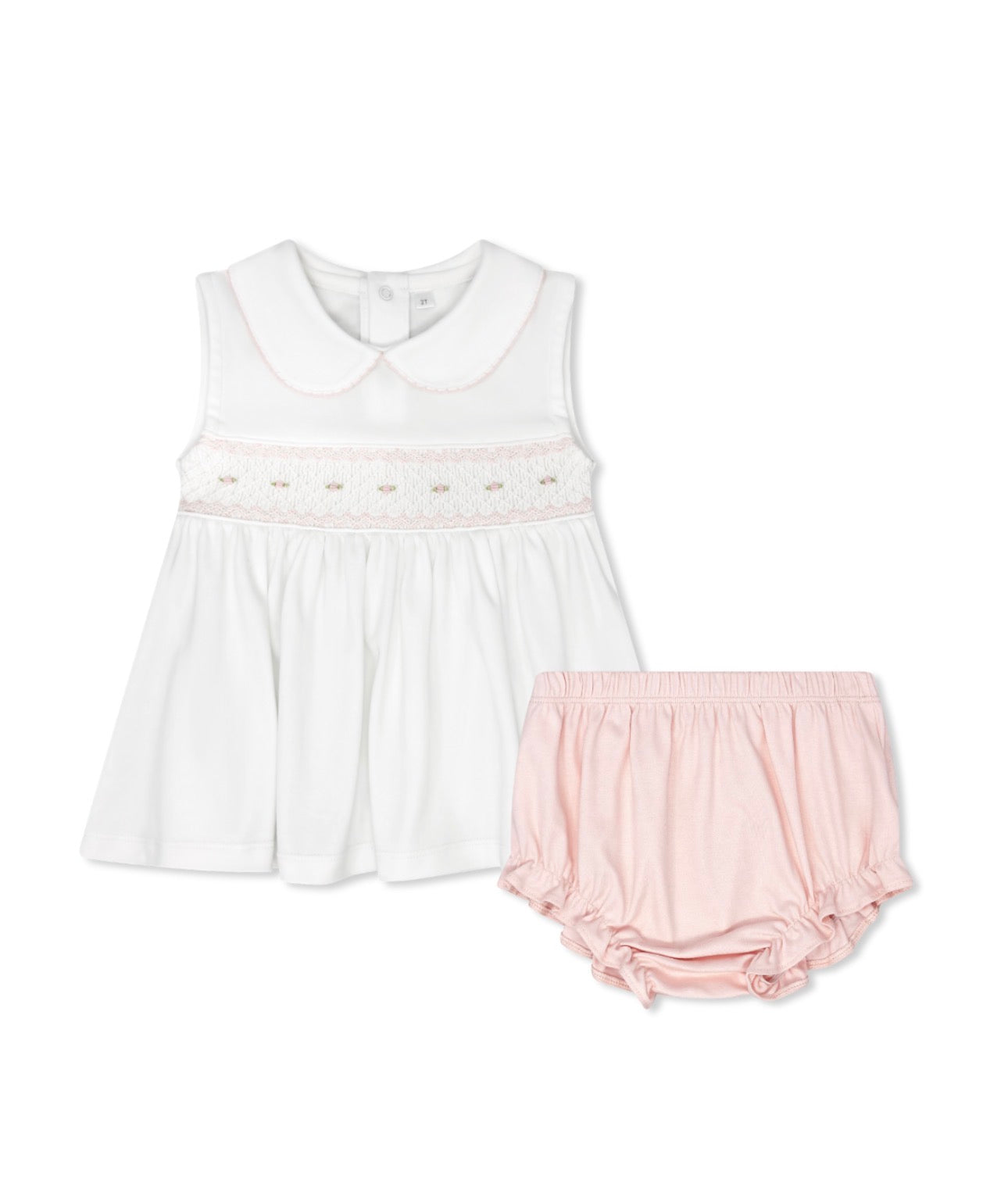 Rose Diaper Set - Palmer Pink Pima, Flowers