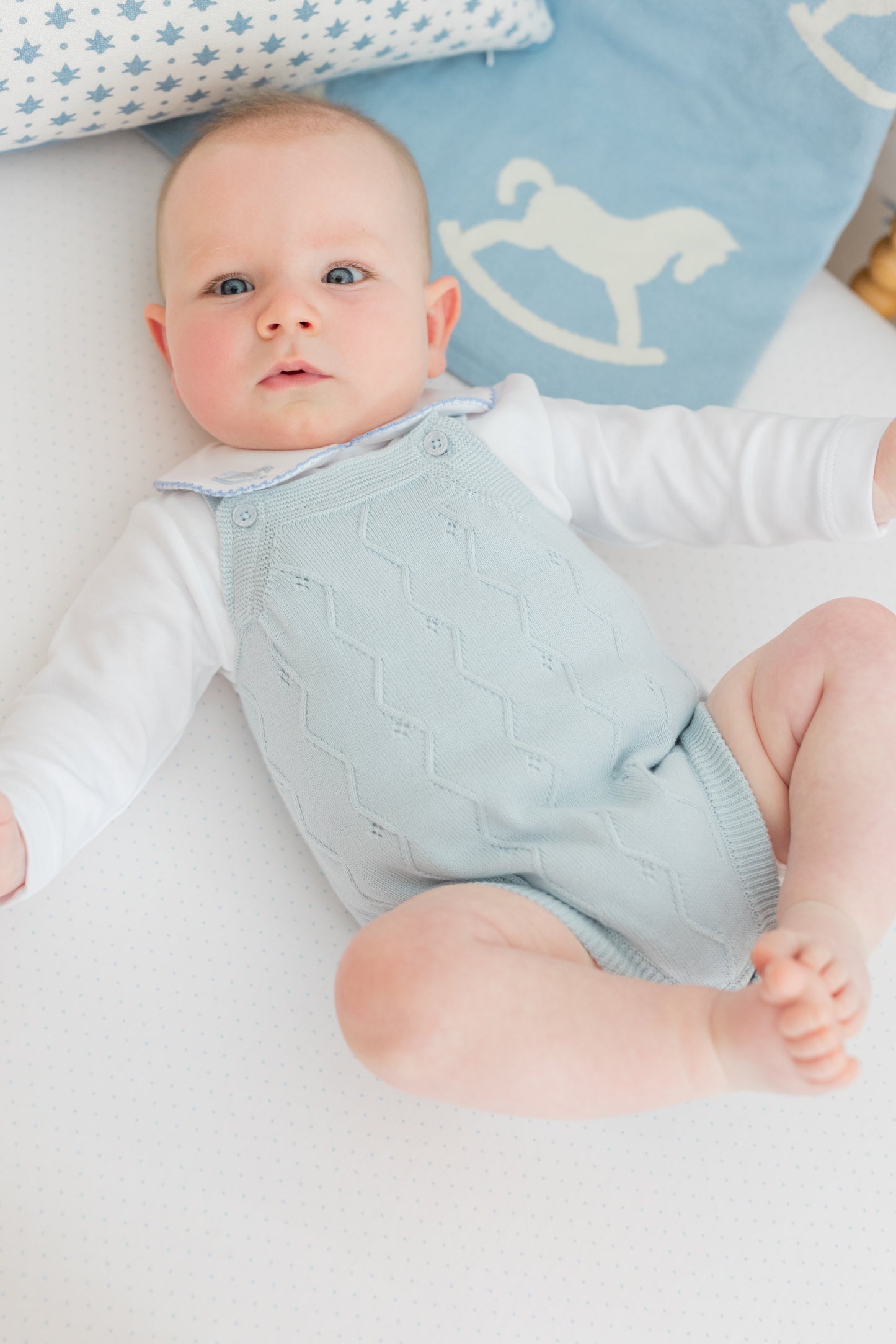 Pointelle Knit Bubble - Light Blue