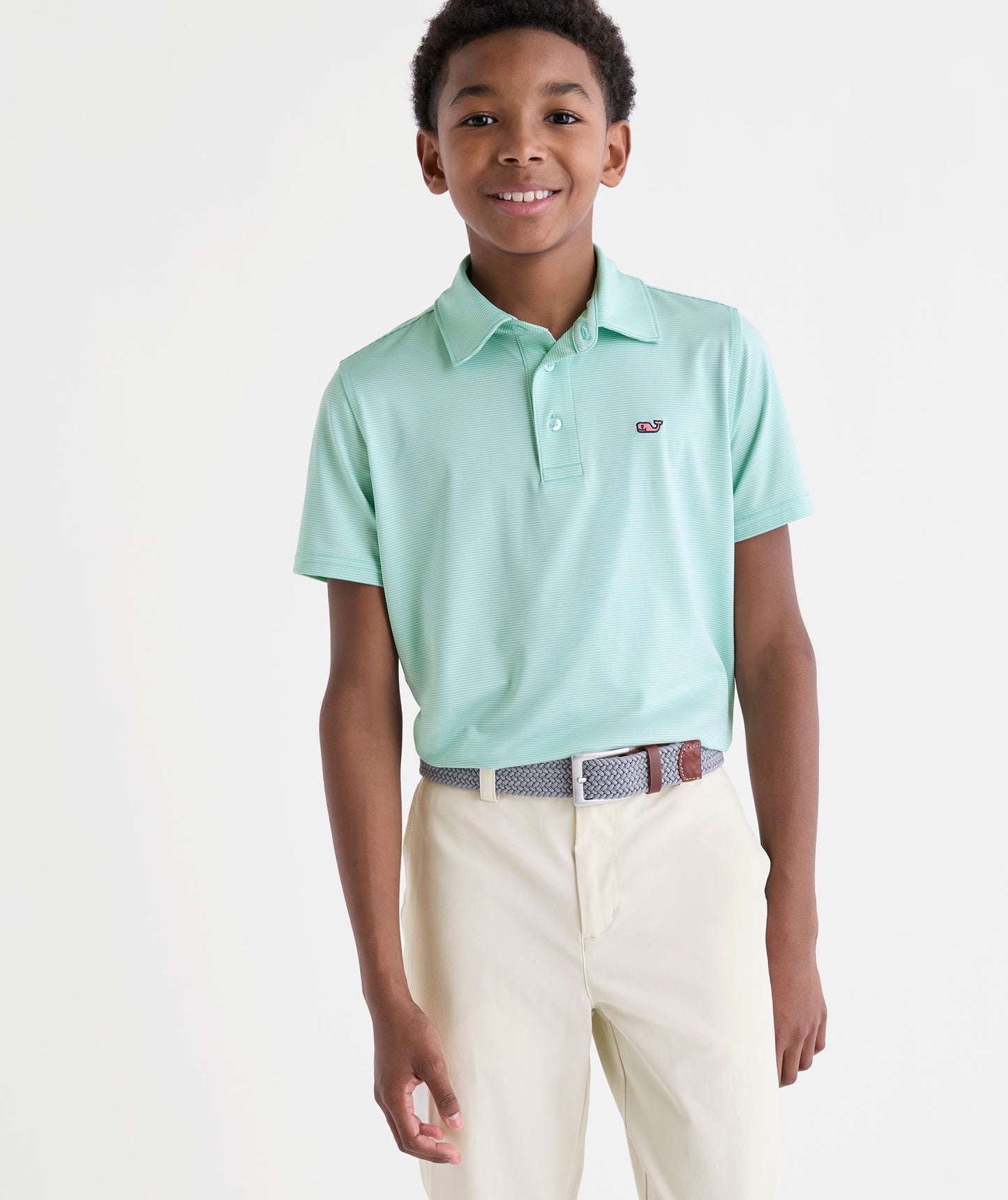 BOYS ANEGADA SANKATY POLO / MINT MARINE BLUE