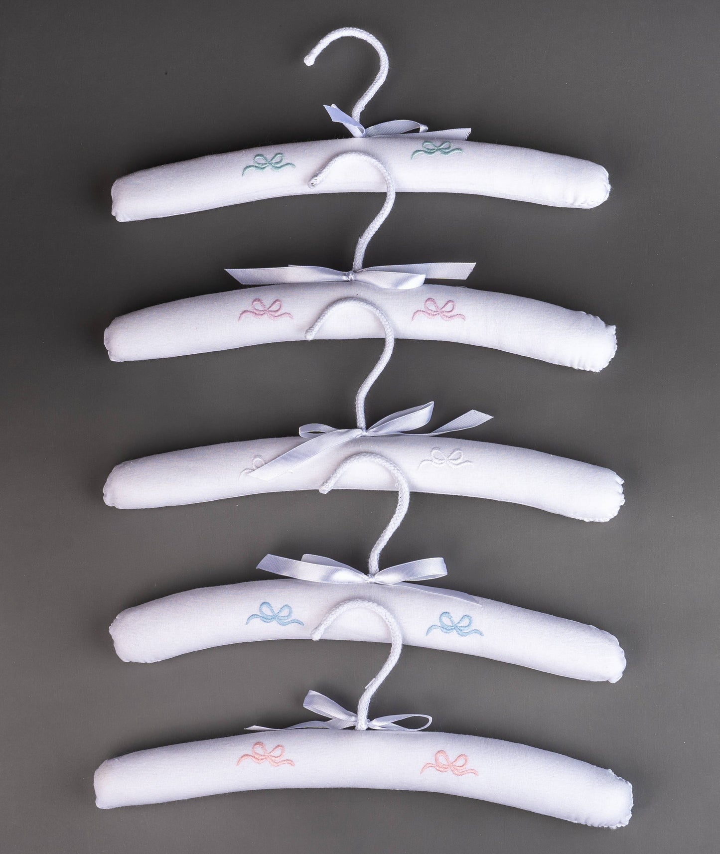 Little Bows Padded Hangers: Blue