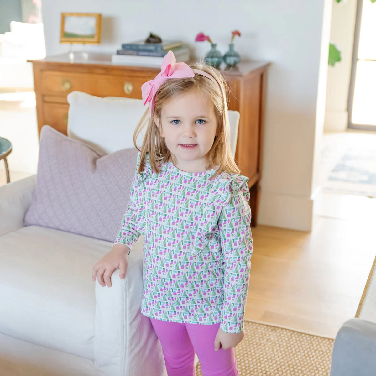 Olive Set Girls' Legging Set - Mod Holiday