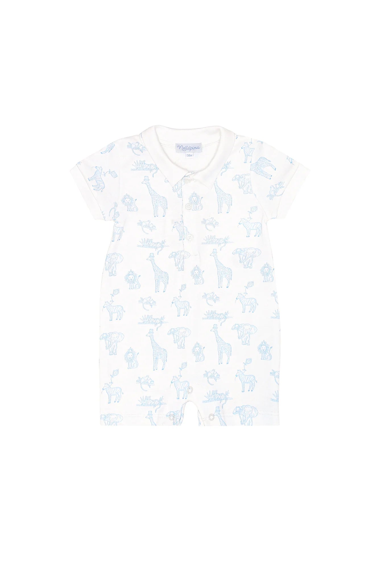 Blue Safari Romper