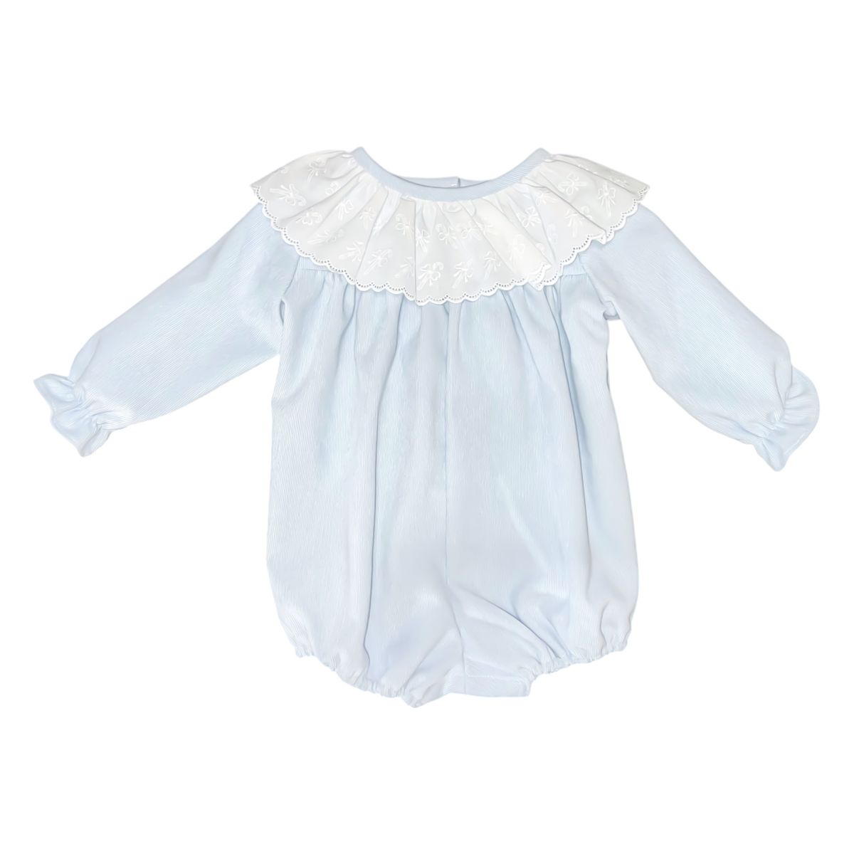 Emily Lace Collar Bubble - Blue Cord