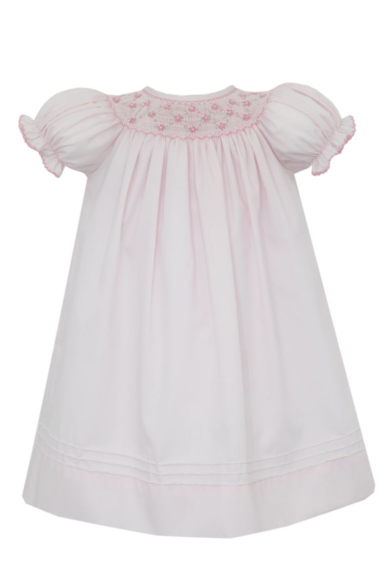 Anabelle - Pink Batiste Bishop Dress