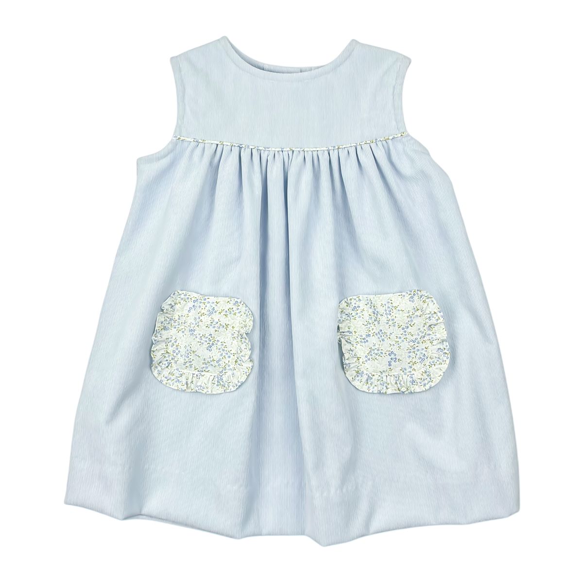 Cece - Blue Floral Pocket Dress