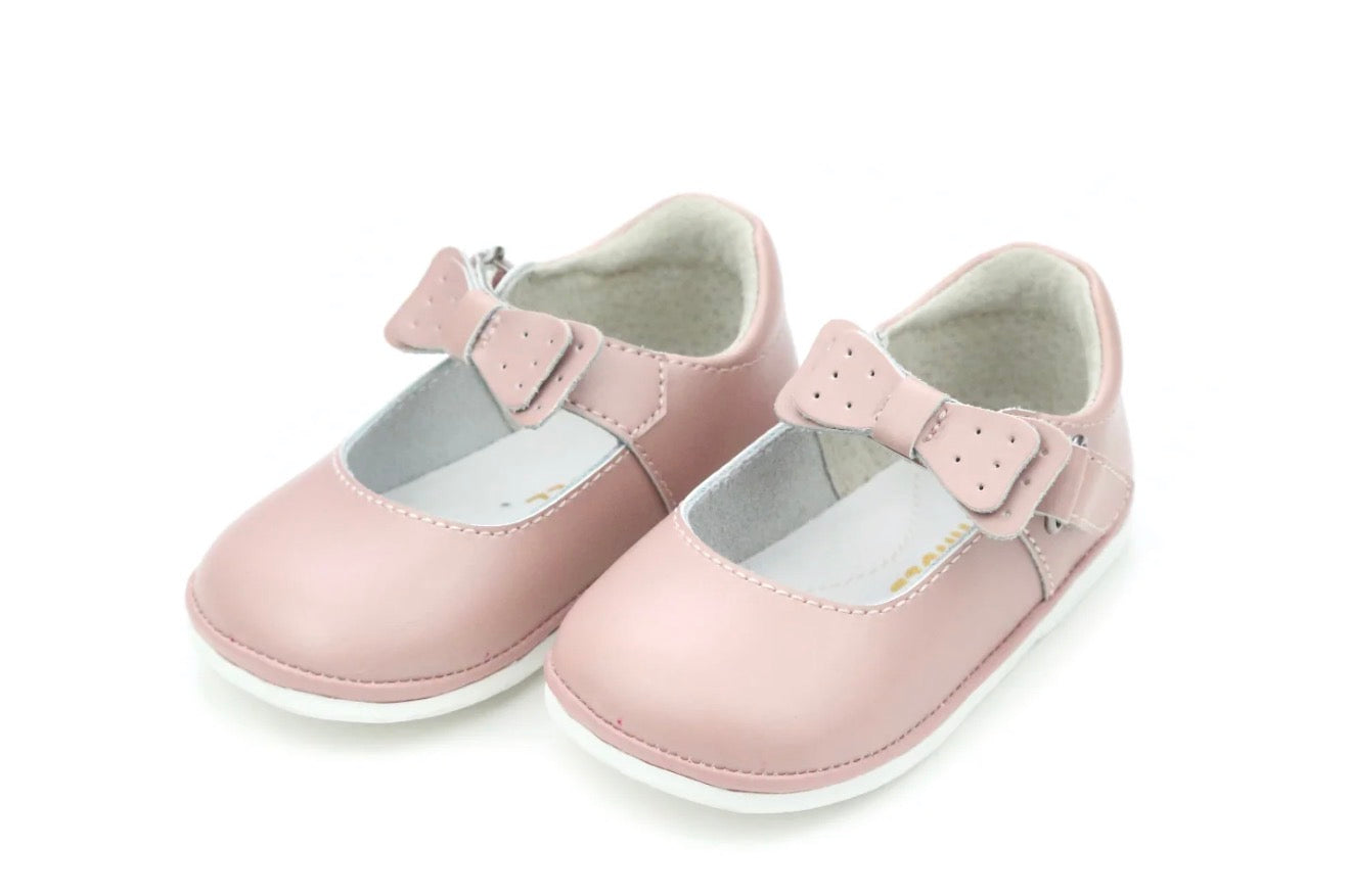 Ava Bow Strap Mary Jane (Baby)- Dusty Pink