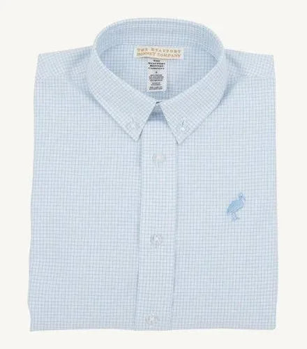 Deans List Dress Shirt-Barrington Blue Mini Windowpane
