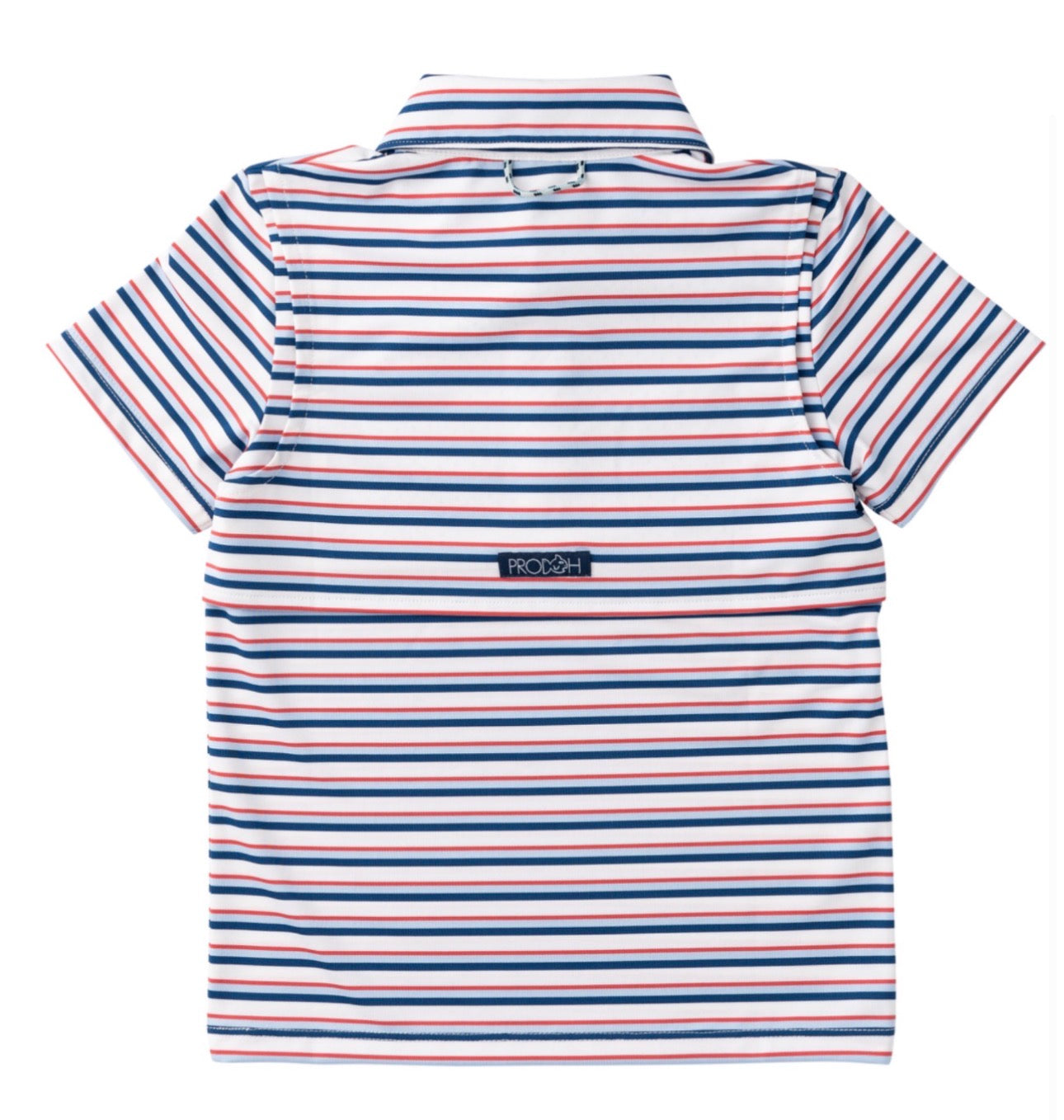 Boys' Short Sleeve Pro Performance Polo -Independence Day Stripe