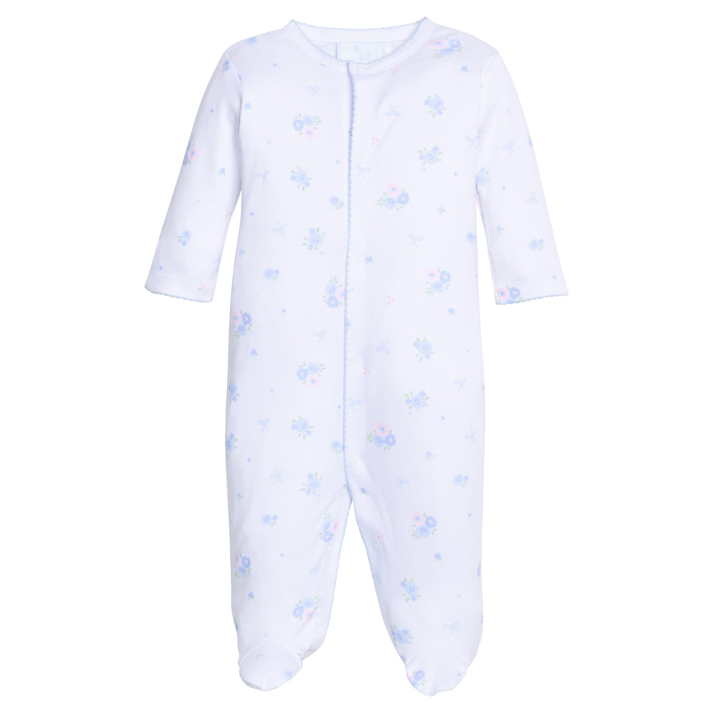 Printed Footie - Blue Bell