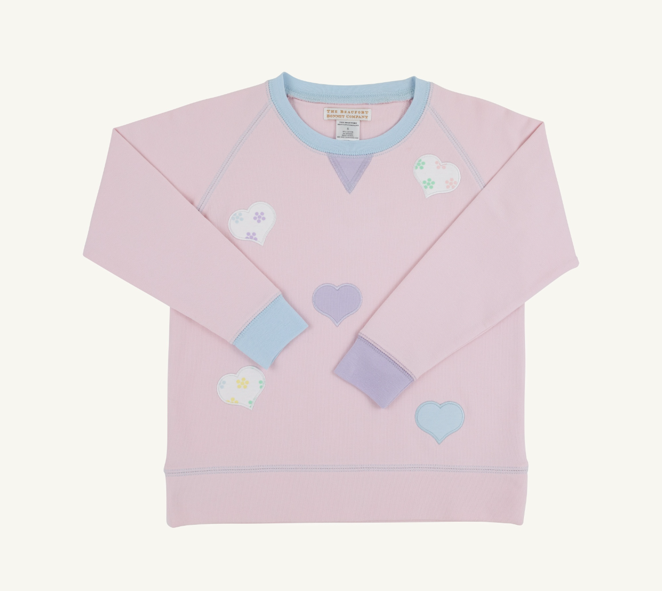 Cassidy Comfy Crewneck Girl - Hearts