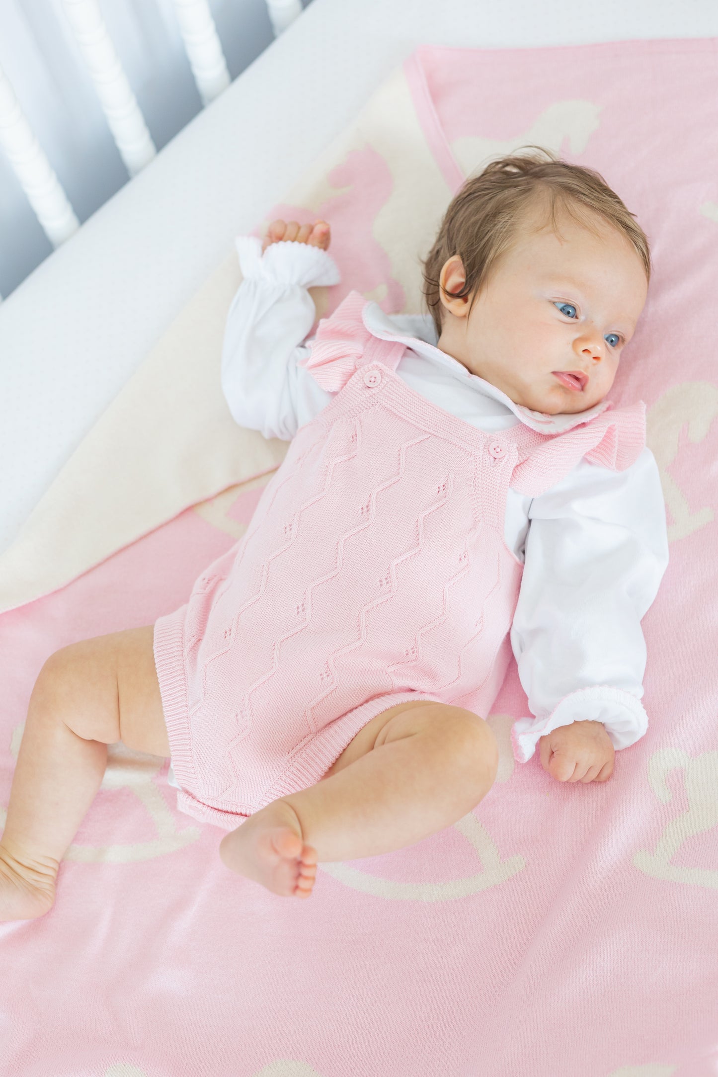 Pointelle Knit Bubble - Light Pink