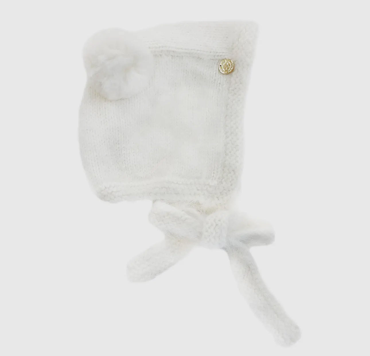 White Cashmere Teddy Hat