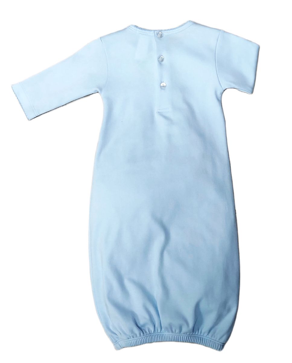 Classic Blue Smocked Gown