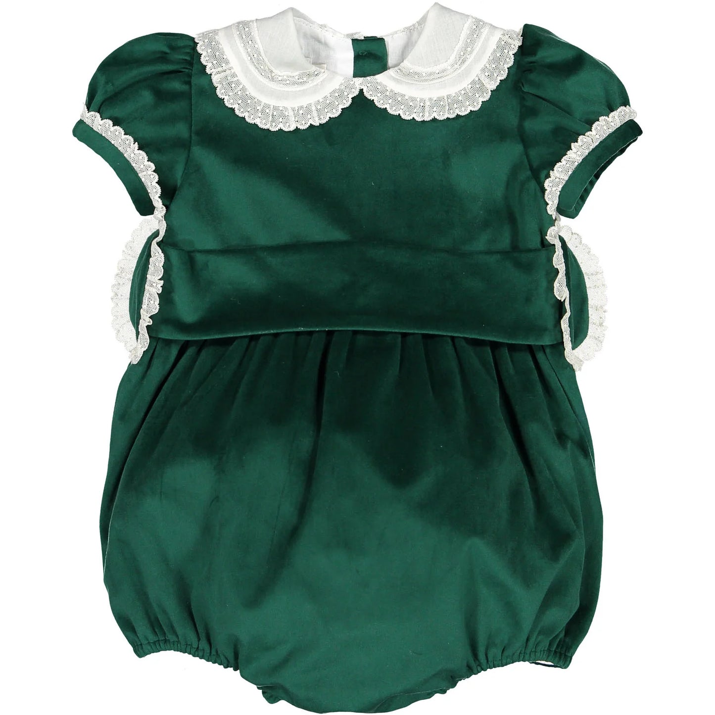 Green Velvet Romper *SHIPS DEC*
