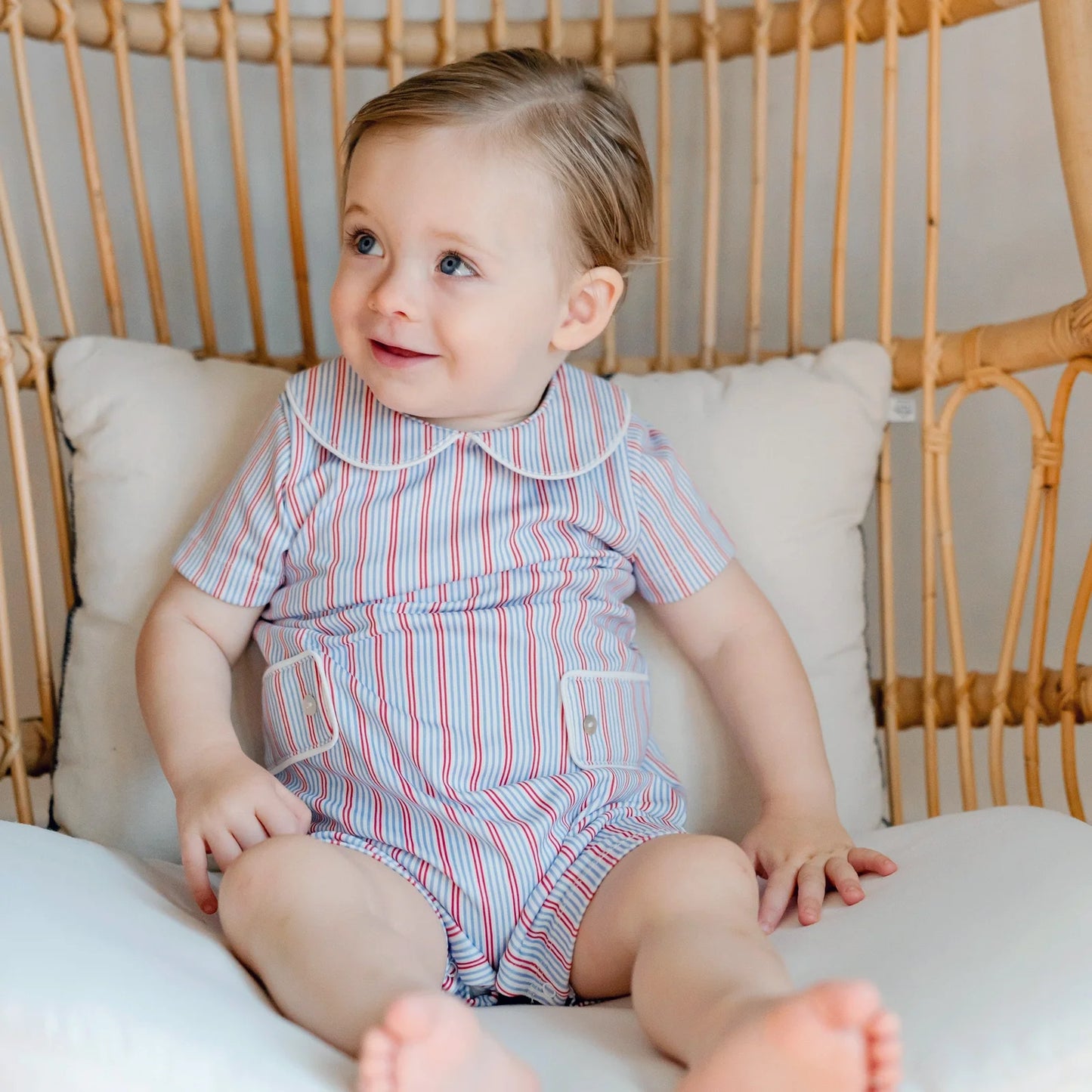 Henry Boys' Pima Cotton Shortall - Liberty Stripe