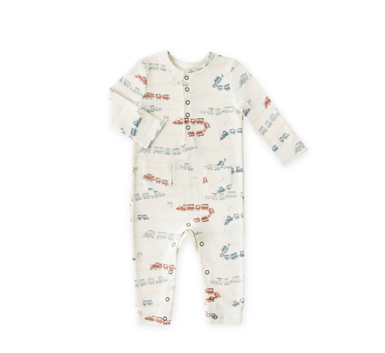 Henley Patch Pocket Romper Locomotive