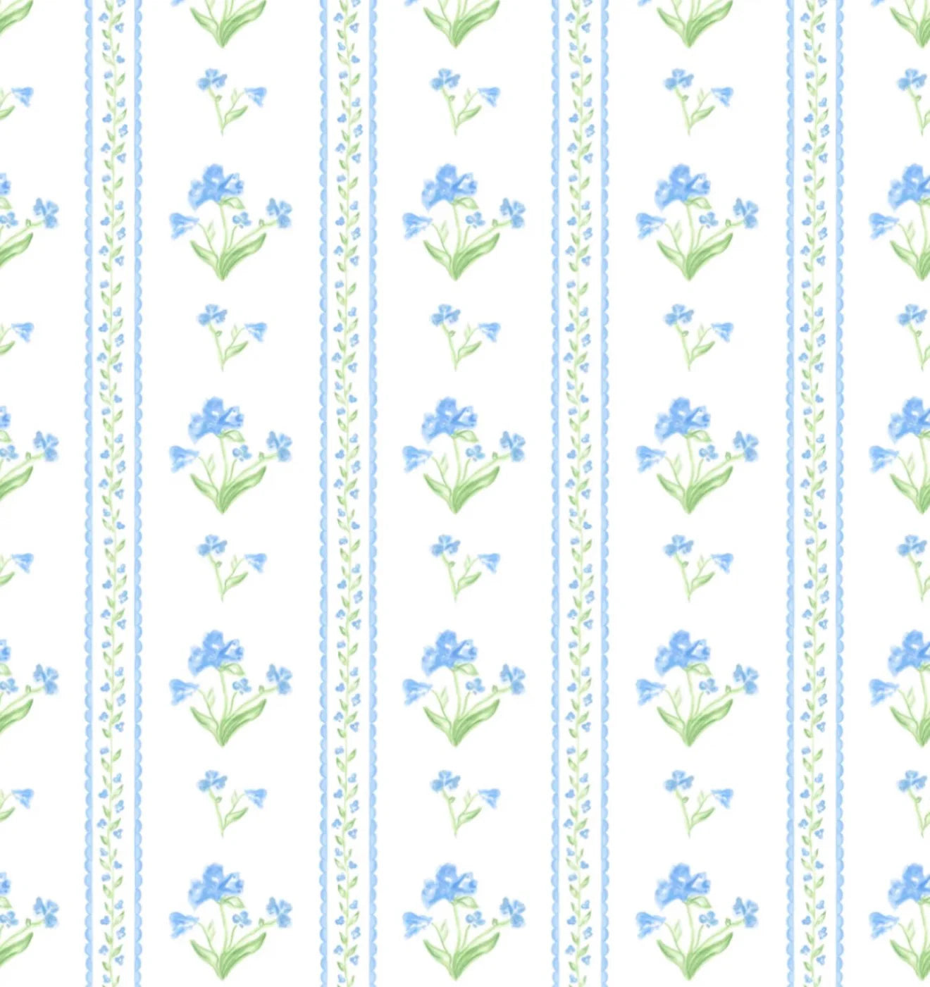 Lollie Set in Blue Trellis