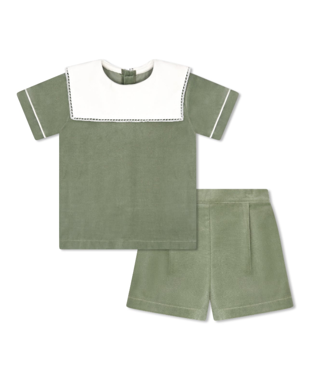 Christian Short Set-Leyland Green Velvet