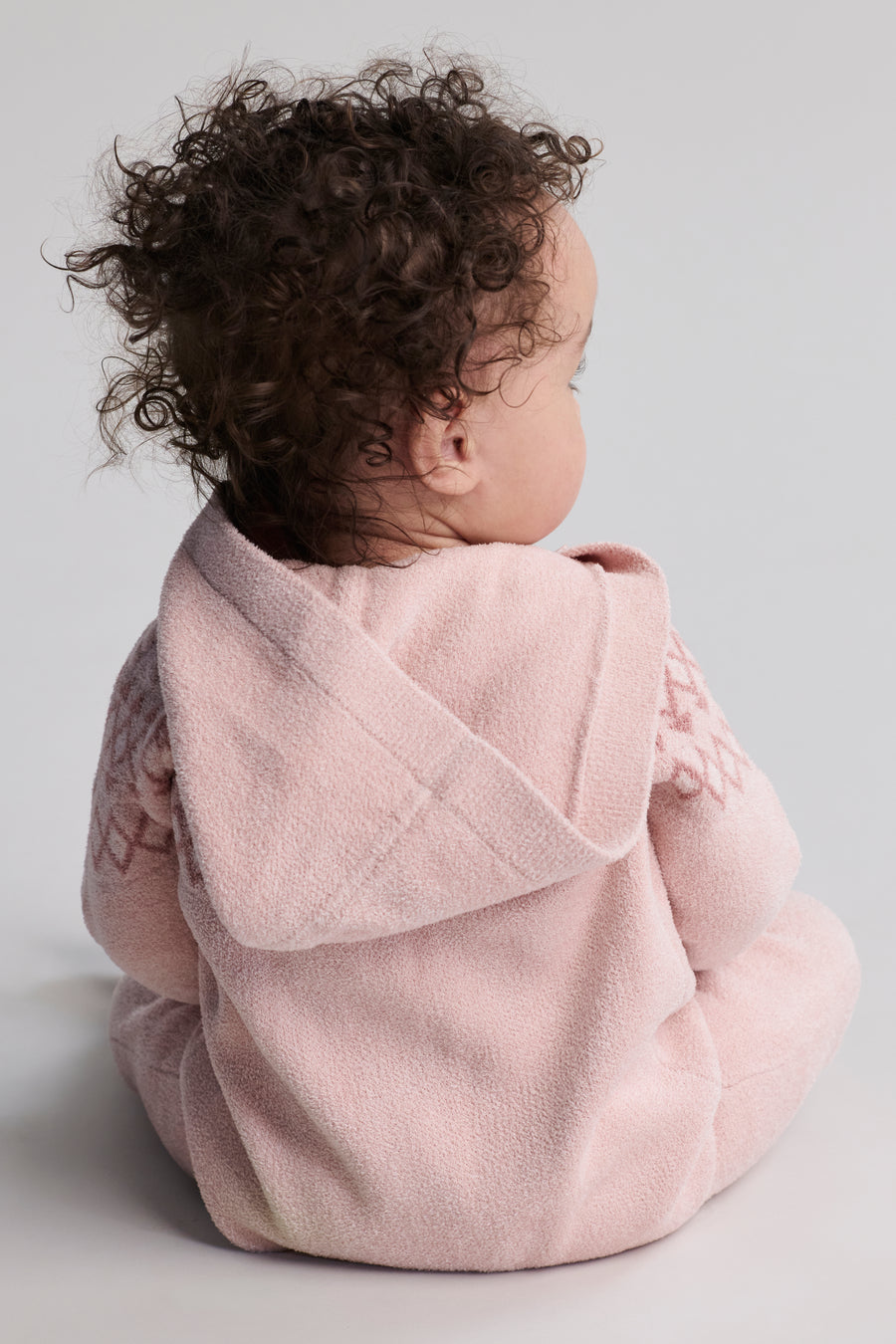 Barefoot Dreams Fair Isle Onesie- Dusty Rose