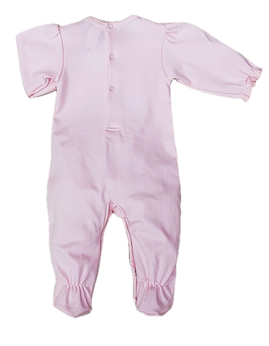 Classic Pink Smocked Footie