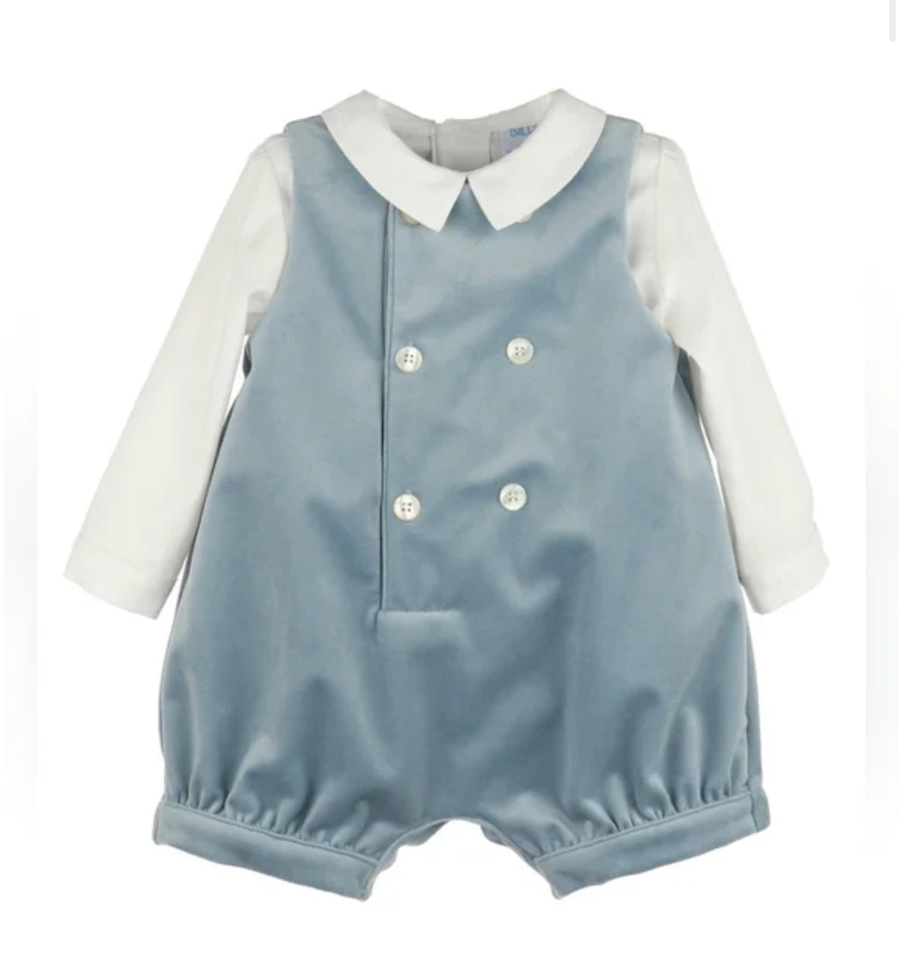 Blue Velvet Boy Romper