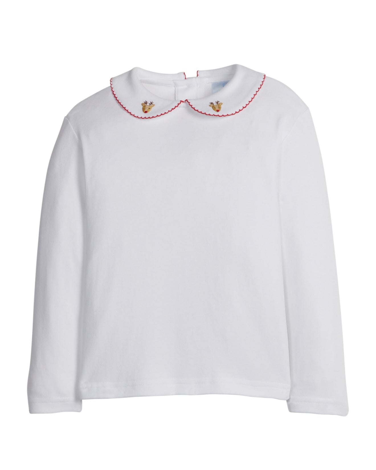 Long Sleeve Pinpoint Shirt- Reindeer