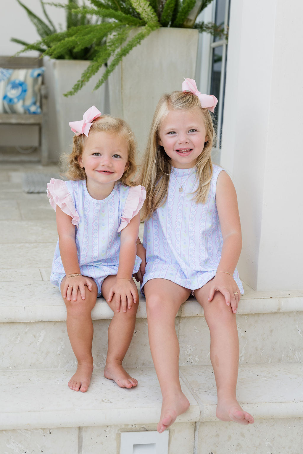 Blue Floral Scallop - Play Dress