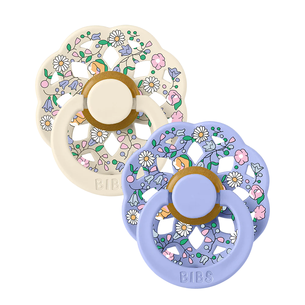 BIBS x LIBERTY Boheme 2 Pack Chloe Meadow - Ivory Mix 1
