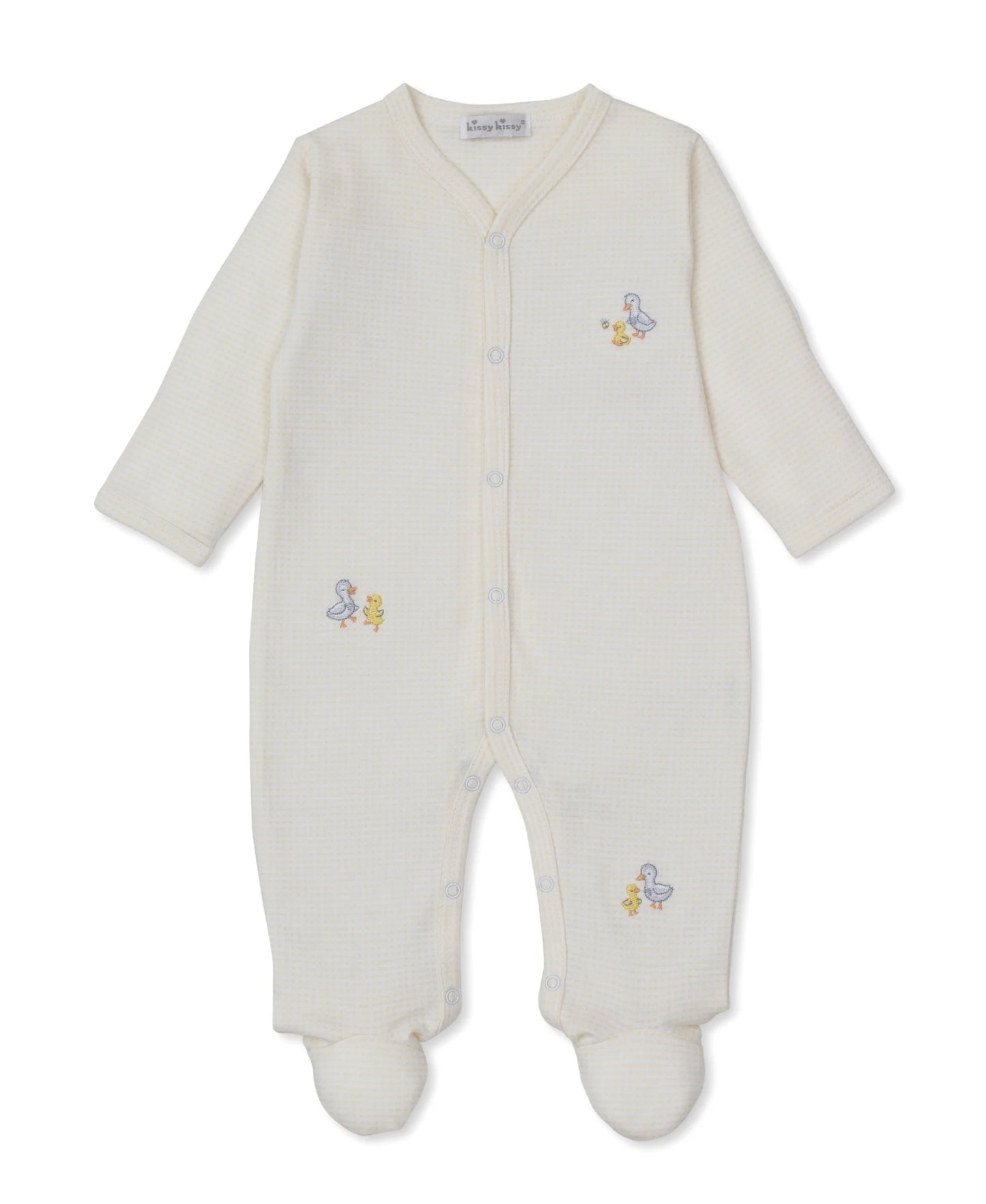 Duck Paddle Footie- Yellow Stripe
