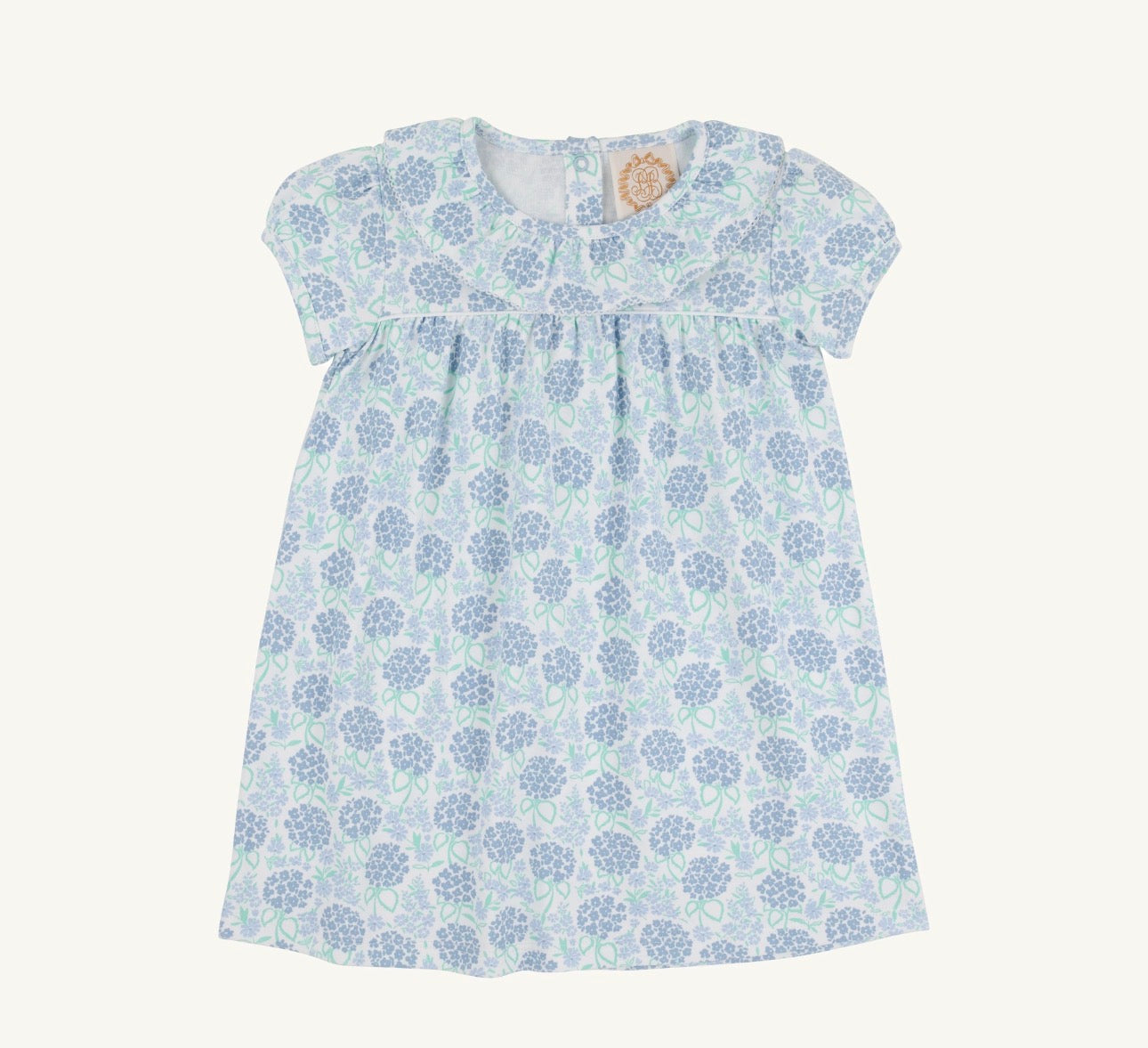 Ramona Ruffle Short Sleeve Dress- Handful of Hydrangeas