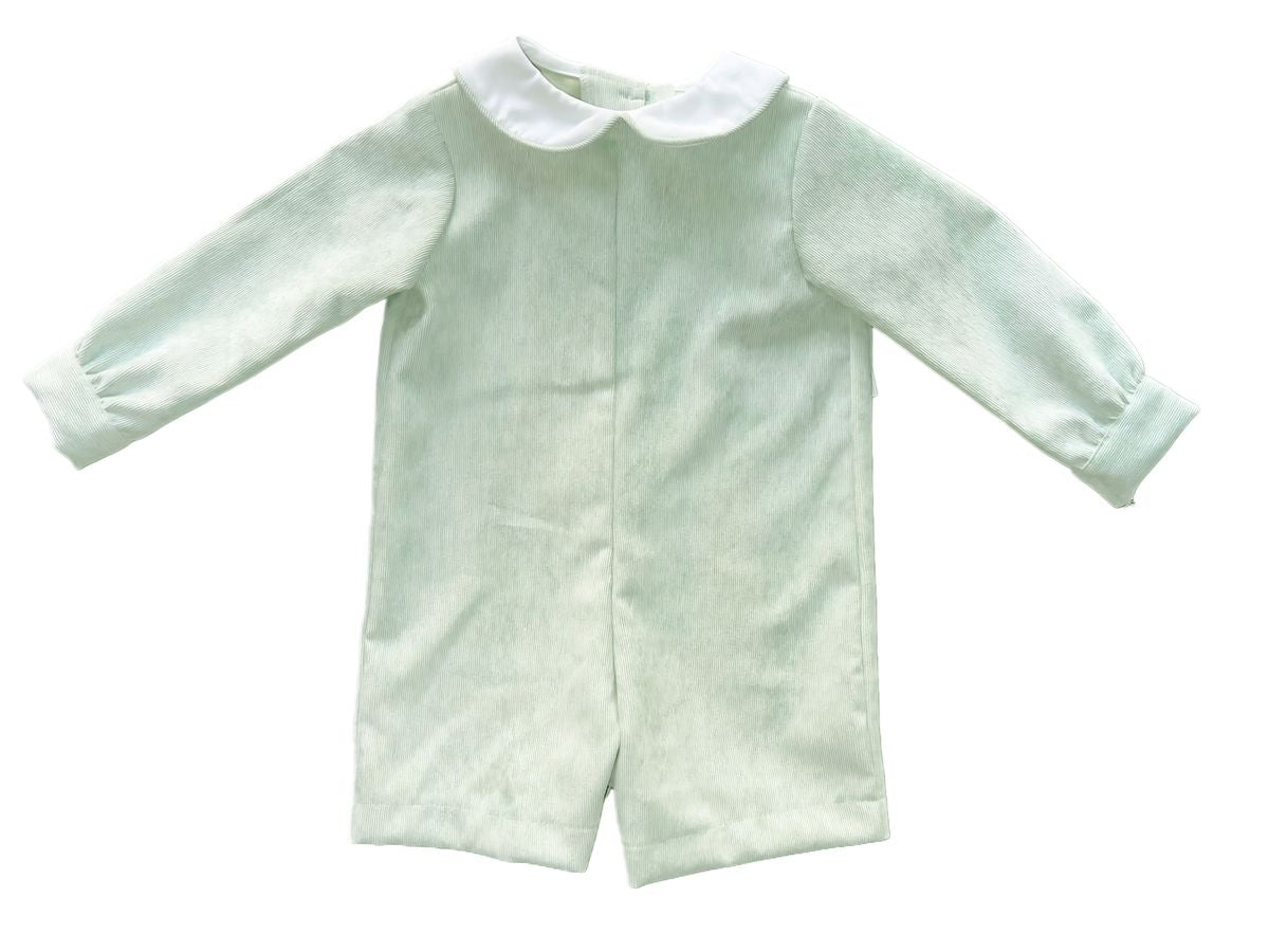Jace Romper - Mint Green Cord