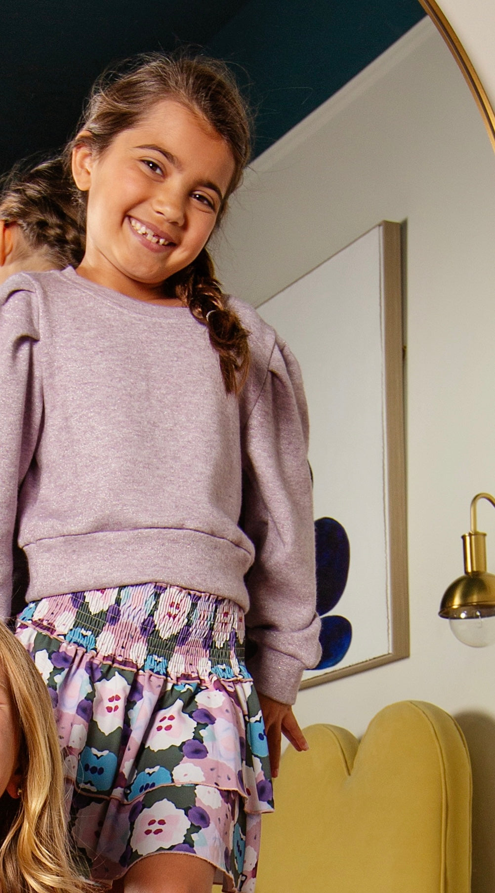 Scottie Skirt- Teal Ink Blot