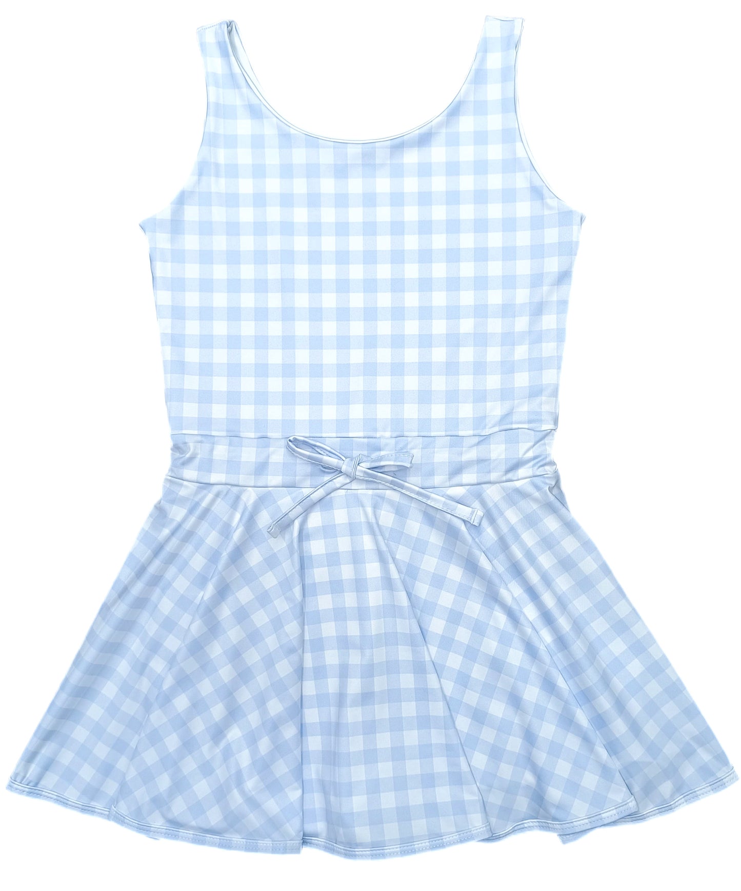 Athleisure Tie Dress Blue Gingham *PRESALE*