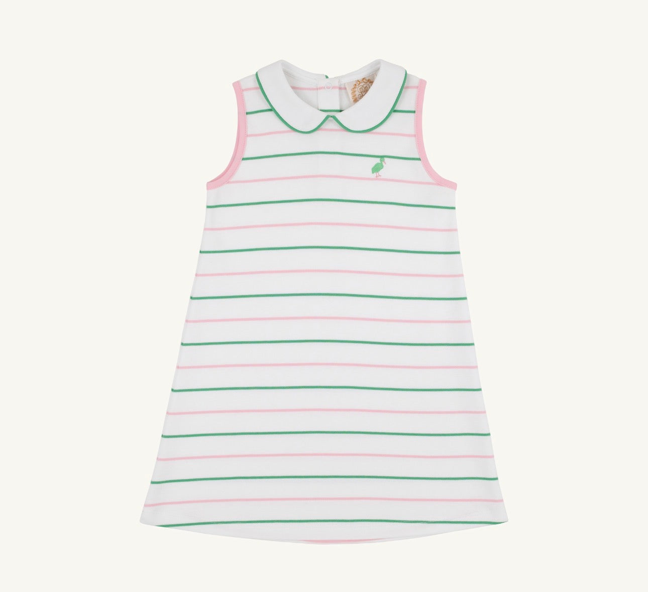 Maudes Peterpan Collar Dress -Tradd Street Stripe/Pier Party Pink