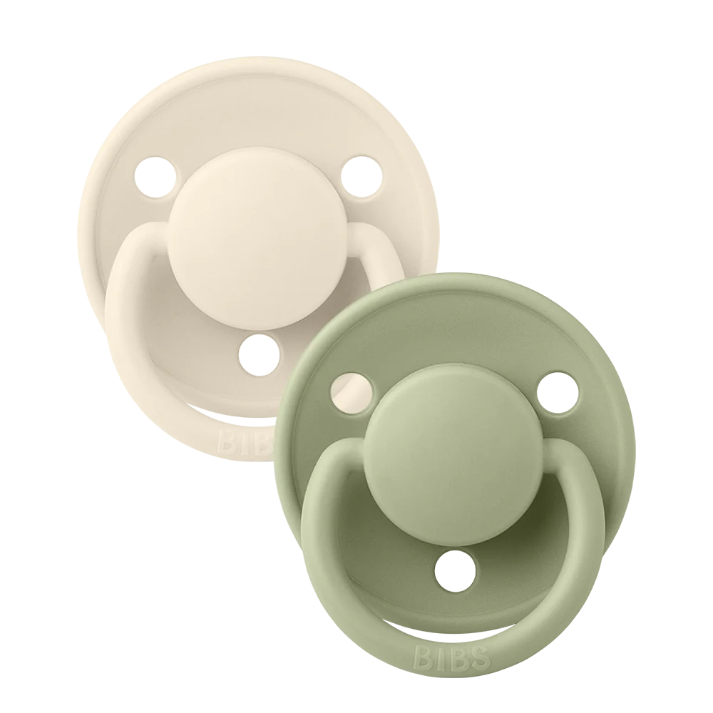 De Lux 2 PACK Ivory/Sage Round / One Size / Silicone