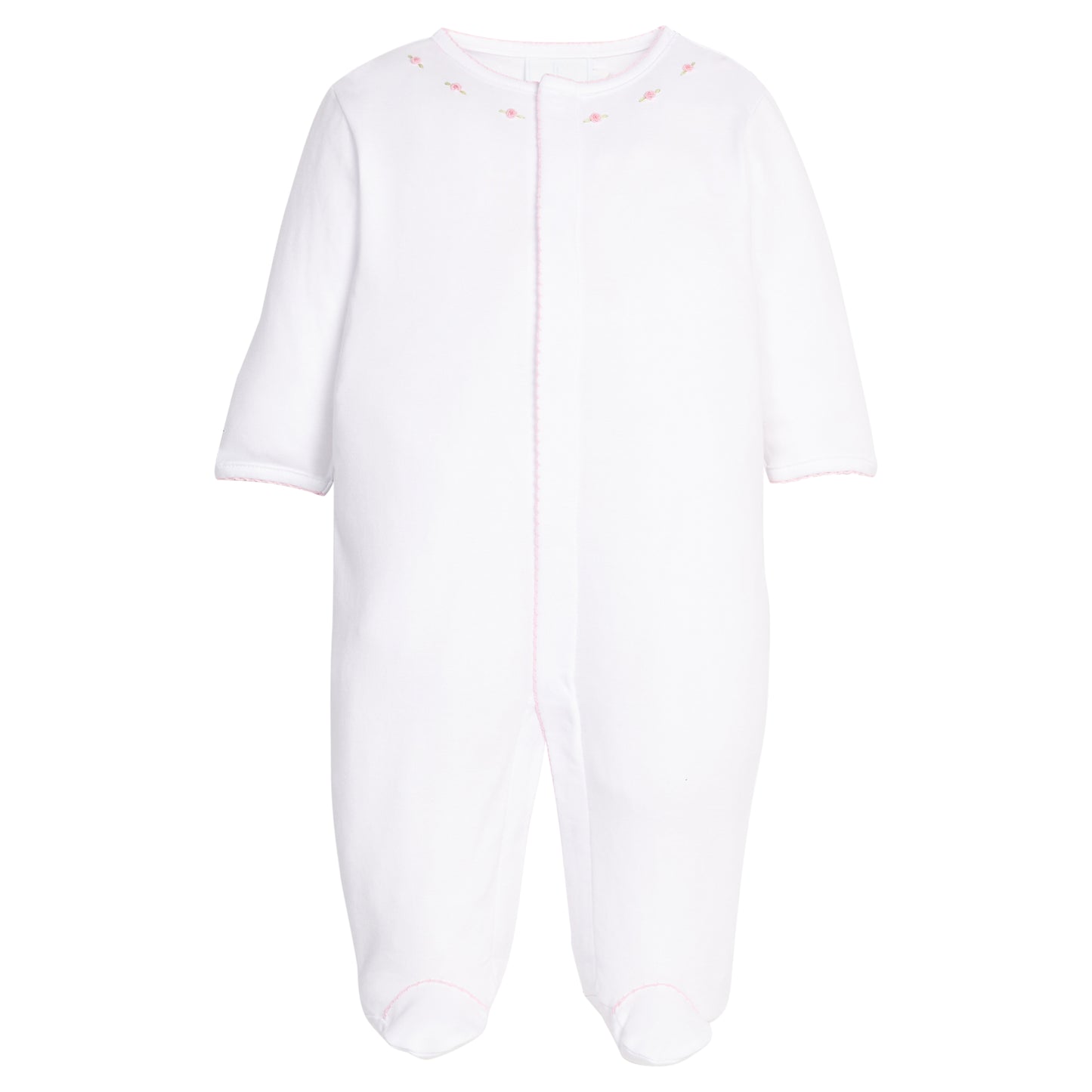 Embroidered Footie - Primrose