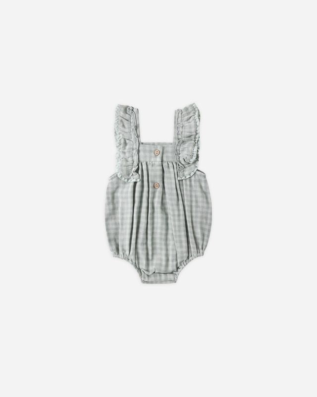 Maya Romper - Green Gingham