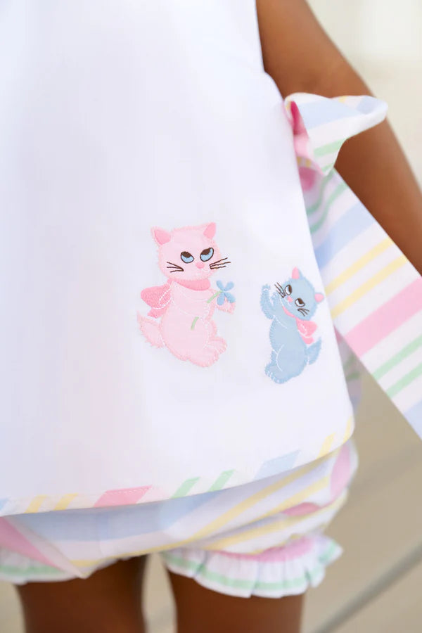 Talbot Side Ties - Worth Ave White/San Antonio Stripe/Cats