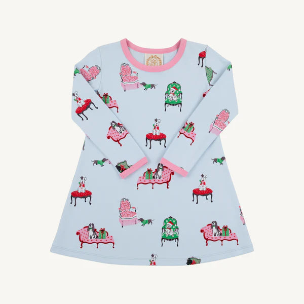 Long Sleeve Polly Play Dress - Paw-recious