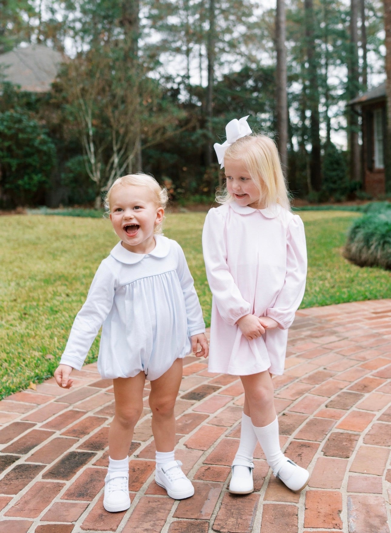 Caroline Dress - Pensacola Pink Ministripe