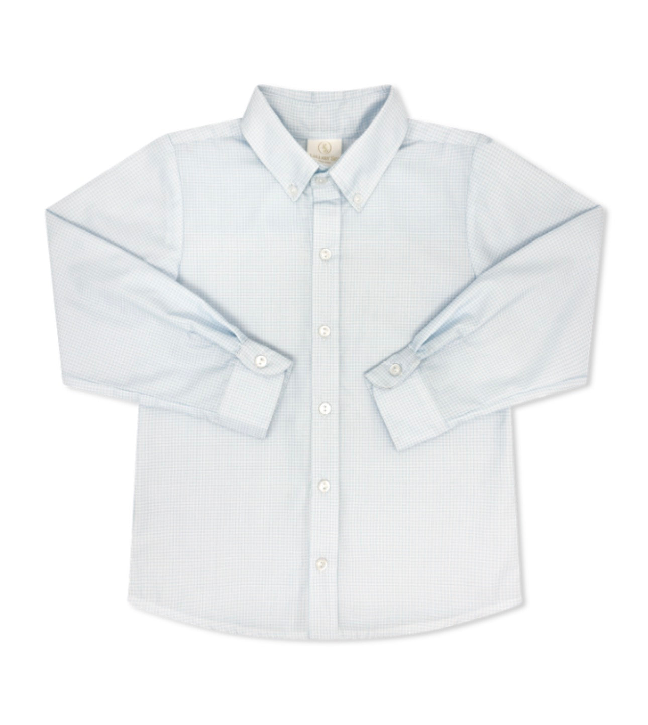 Brees Button Down - Blue Mini Gingham